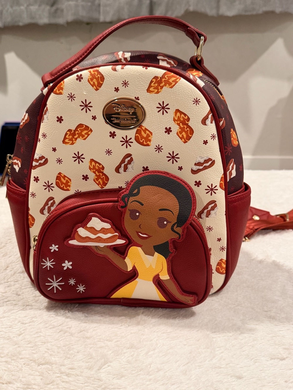 Our Universe X Disney Princess and the frog Tiana and beignets mini backpack